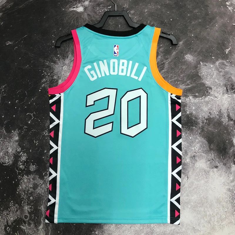 2023 San Antonio Spurs Basketball Jersey city version #20 GINOBILI