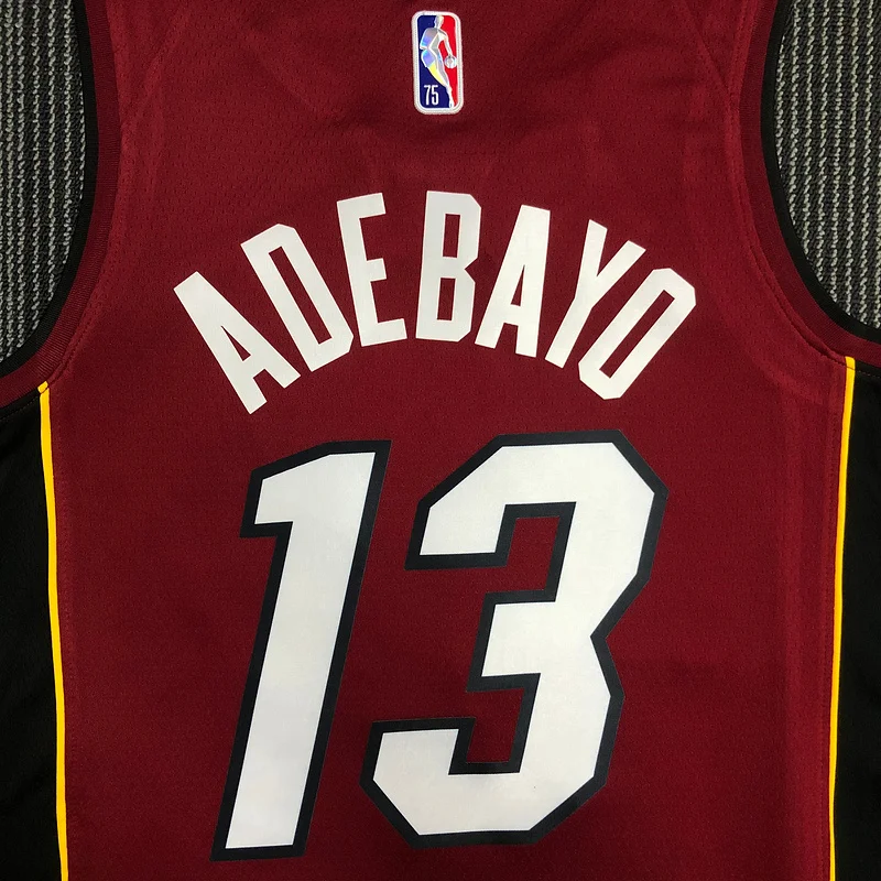 75th anniversary NBA Miami Heat basketball jersey trapeze limited #13 ADEBAYO