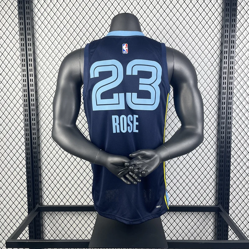 2023 Season NBA Memphis Grizzlies Basketball Jersey Aawy Blue #23 ROSE