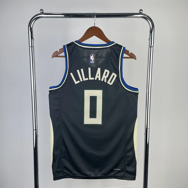 2023 Season NBA Milwaukee Bucks Basketball jersey trapeze limited #0 LILLARD