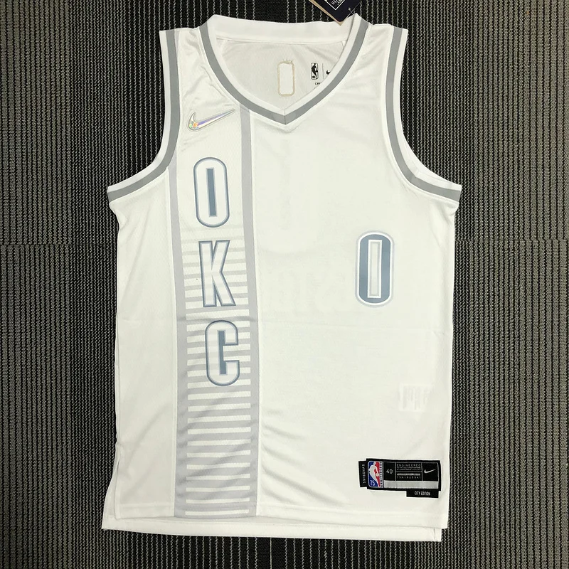 2022 NBA Oklahoma City Thunder Basketball Jersey city version #0 WESTBROOK