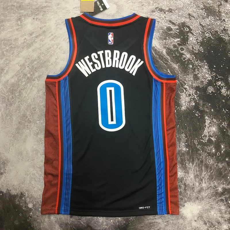 2023 NBA Oklahoma City Thunder Basketball Jersey city version #0 WESTBROOK