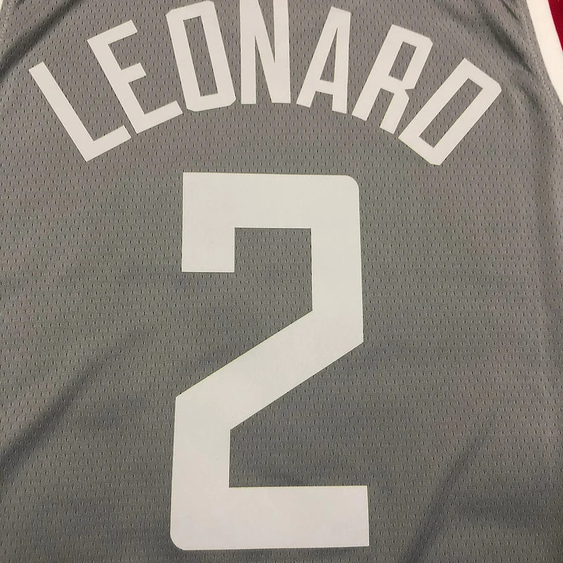 2021 Season  NBA Los Angeles Clippers Basketball jersey   bonus edition   Gray  #2   LEONARD