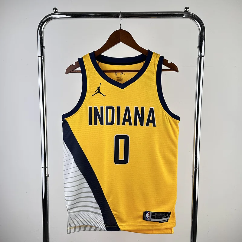 2023 Indiana Pacers Basketball Jersey trapeze limited #0 HALIBURTON