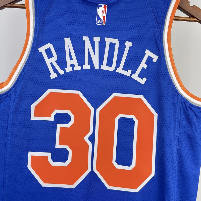 2023 New York Knicks Basketball Jersey Aawy Blue #30 RANDLE