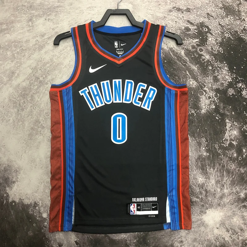 2023 NBA Oklahoma City Thunder Basketball Jersey city version #0 WESTBROOK