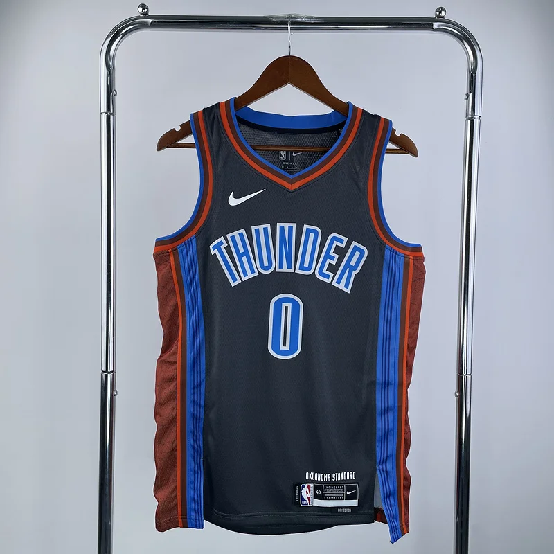 2023 NBA Oklahoma City Thunder Basketball Jersey city version #0 WESTBROOK