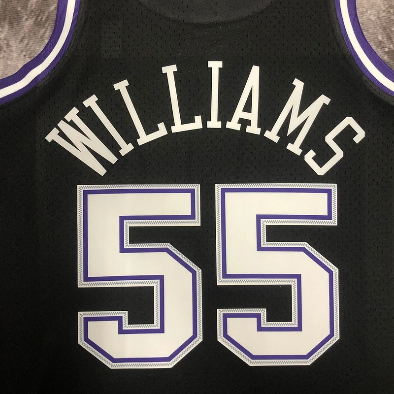 Mitchell Ness Hot Print Retro Sacramento Kings Basketball Jersey 2001 #55 WILLIAMS