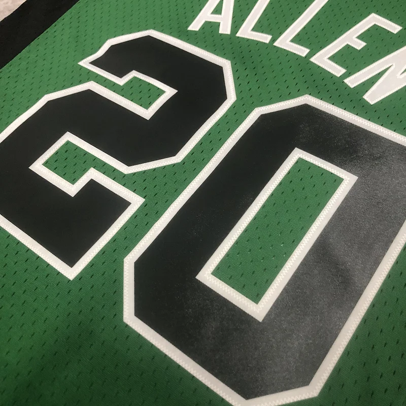 MN Hot Print Retro Boston Celtics Basketball Jersey italian race #20 ALLEN