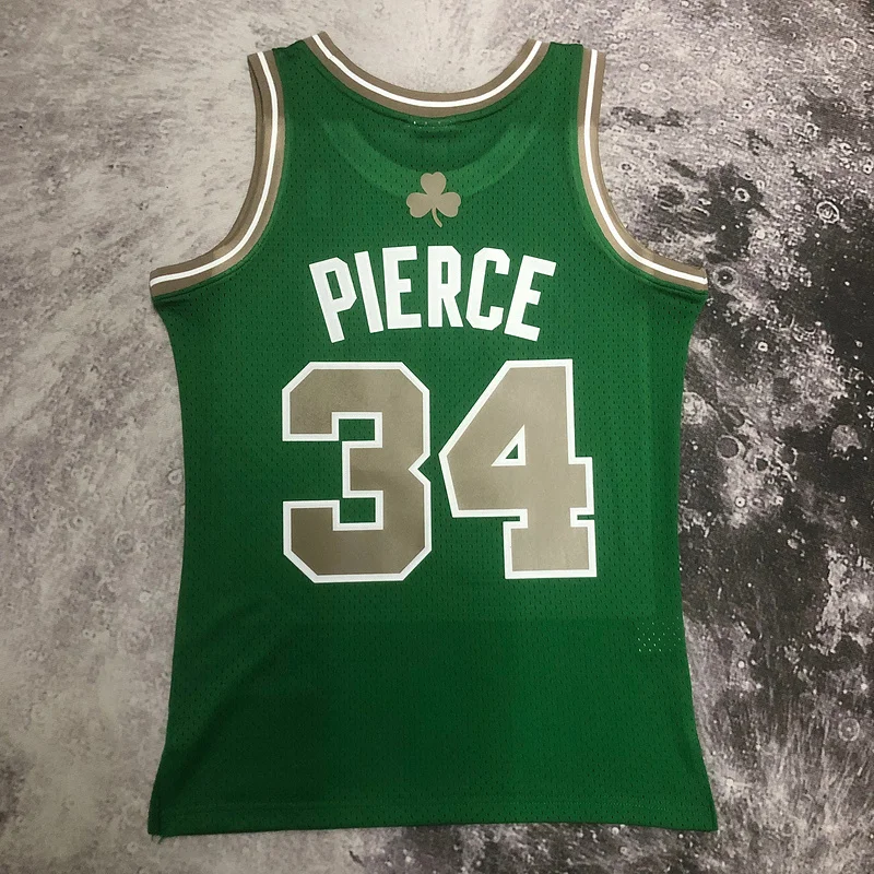 2007 2008 Season MN Hot Print Retro NBA Boston Celtics Basketball Jersey #34 PIERCE