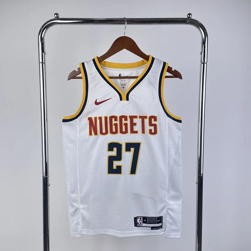 2023 Season NBA Denver Nuggets Basketball jersey White #27 MURRAY