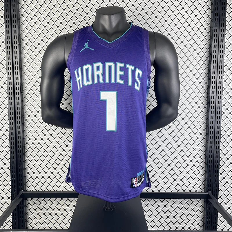 2023  Charlotte Hornets Basketball Jersey   trapeze  limited #1  BALL