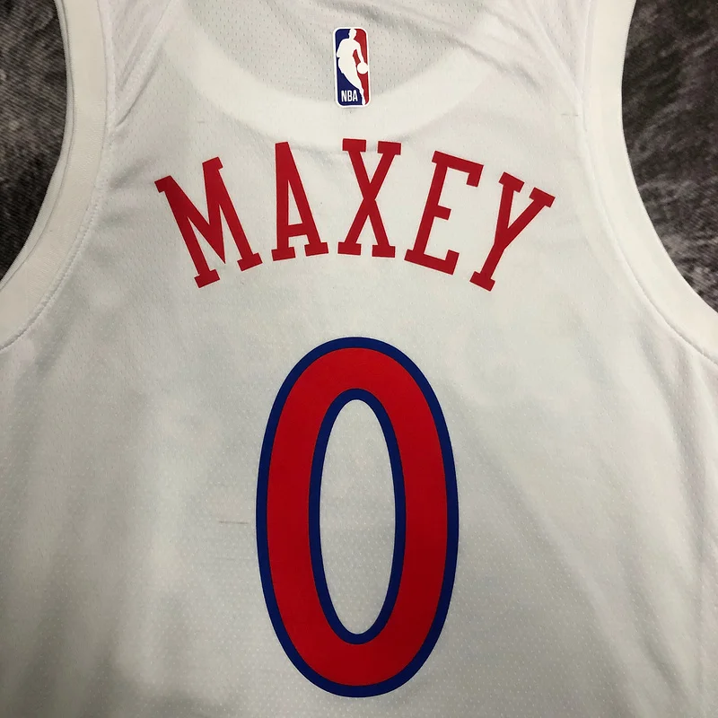 2023 Season NBA Philadelphia 76ers Basketball Jersey city version #0 MAXEY