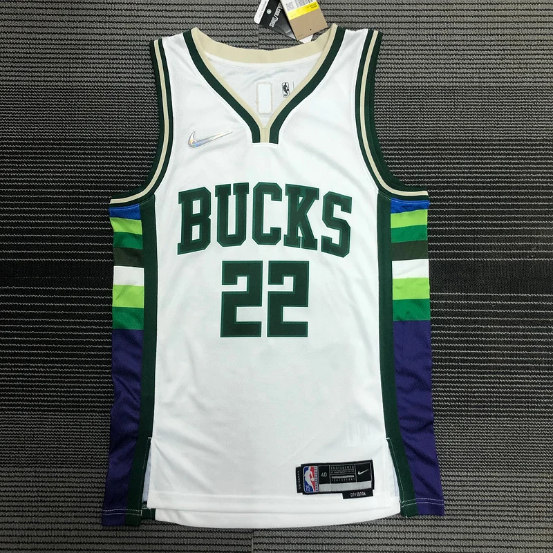 2022 Season NBA Milwaukee Bucks Basketball jersey city version #22 MIDDLETON