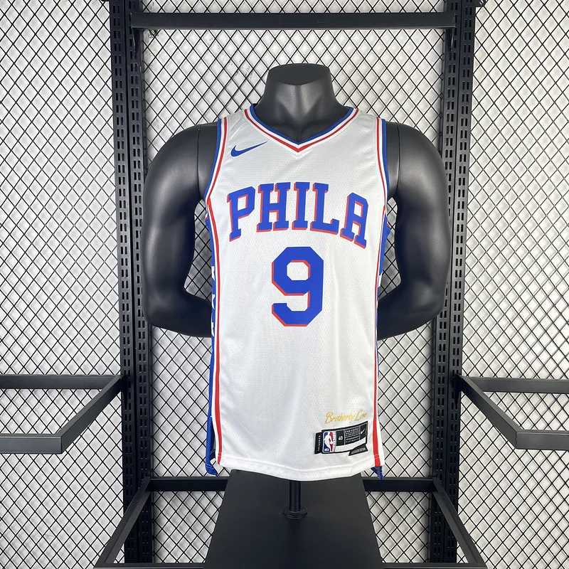 2023 Season NBA Philadelphia 76ers Basketball Jersey Home White #9 OUBRE JR