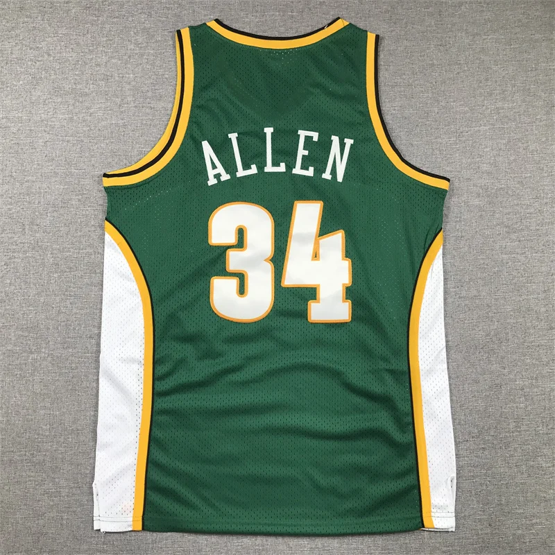 Mitchell Ness NBA Seattle SuperSonics Basketball jersey 34 Retro Green