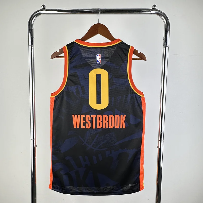 2024 NBA Oklahoma City Thunder Basketball Jersey city version #0 WESTBROOK