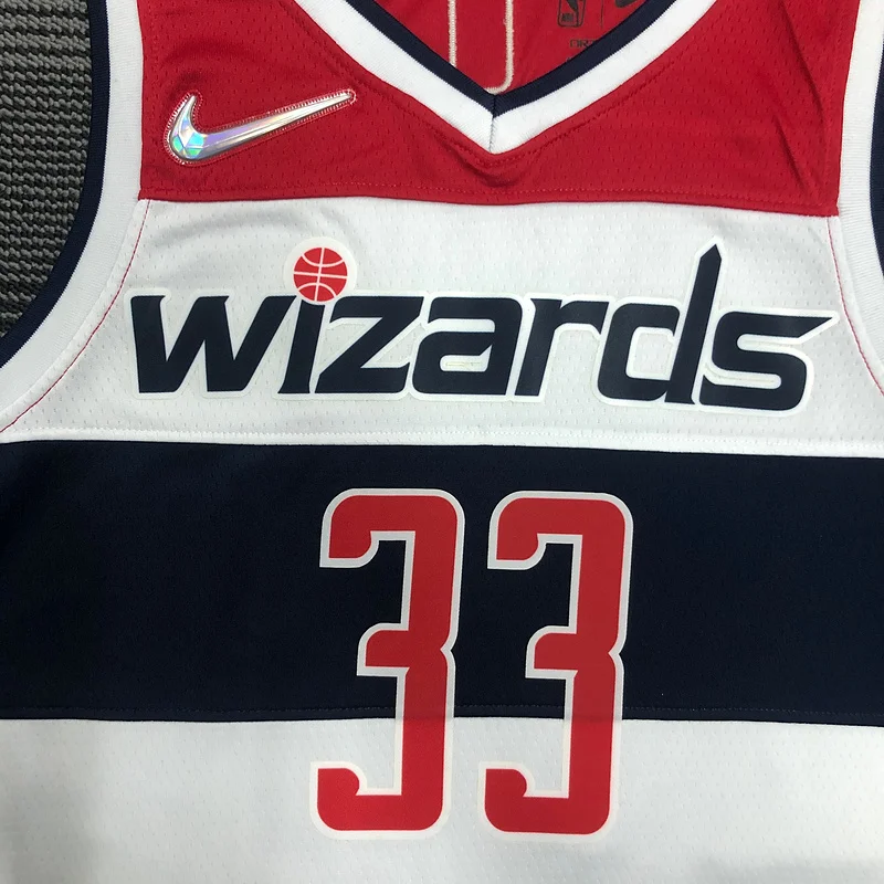 75th anniversary Washington Wizards Basketball Jersey White #33 KUZMA