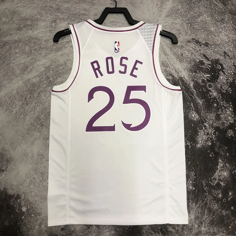 Minnesota Timberwolves Basketball Jersey white pink #25 ROSE