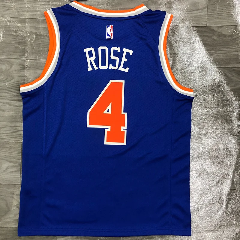 New York Knicks Basketball Jersey Blue #4 ROSE