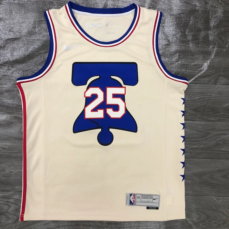 2021 Season NBA Philadelphia 76ers Basketball Jersey Bonus edition #25 SIMMONS