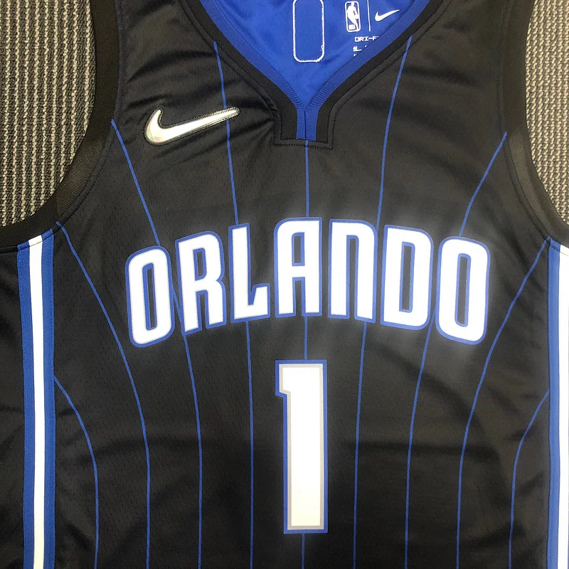 75th anniversary Orlando Magic Basketball Jersey  Black #1 McGrady