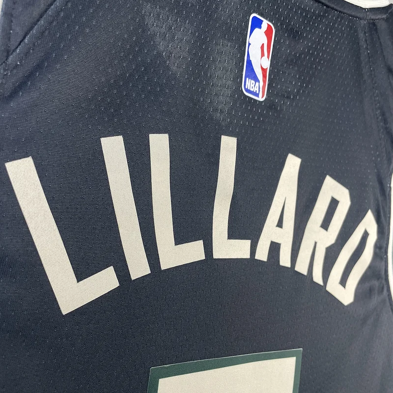 2023 Season NBA Milwaukee Bucks Basketball jersey trapeze limited #0 LILLARD