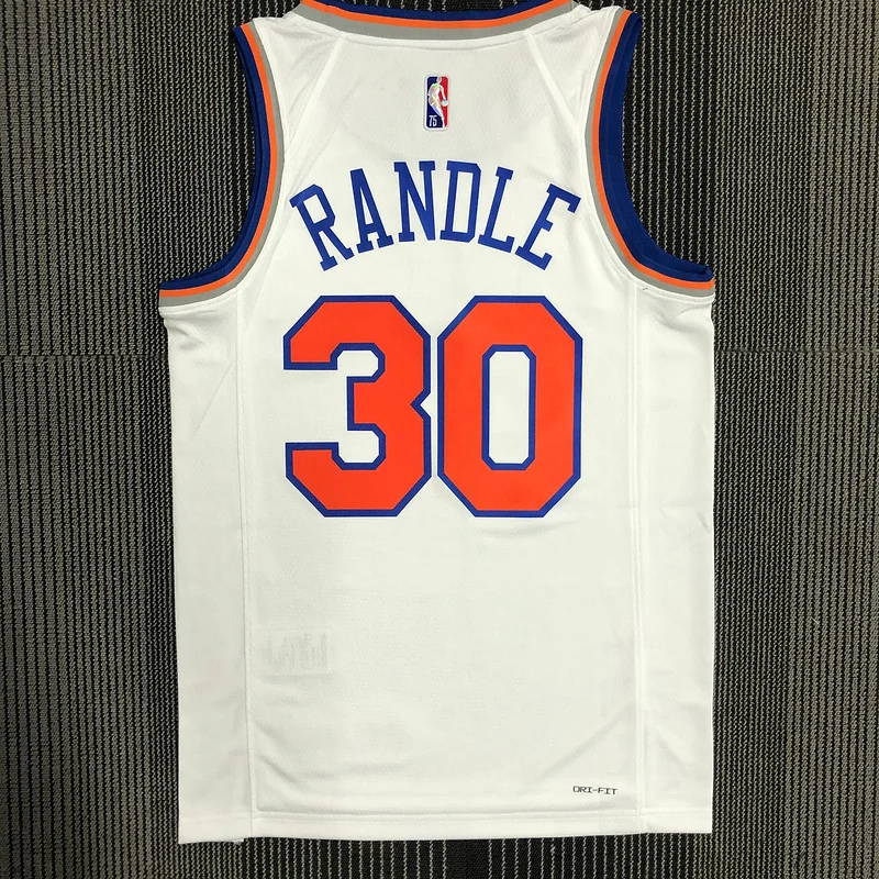 75th anniversary New York Knicks Basketball Jersey White #30 RANDLE