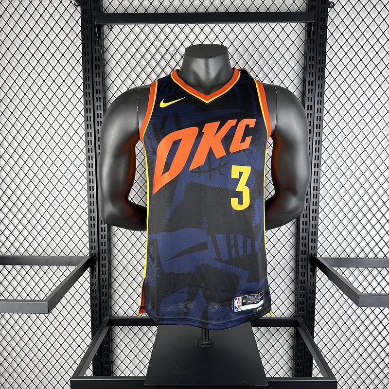 2024 NBA Oklahoma City Thunder Basketball Jersey city version #3 GIDDEY