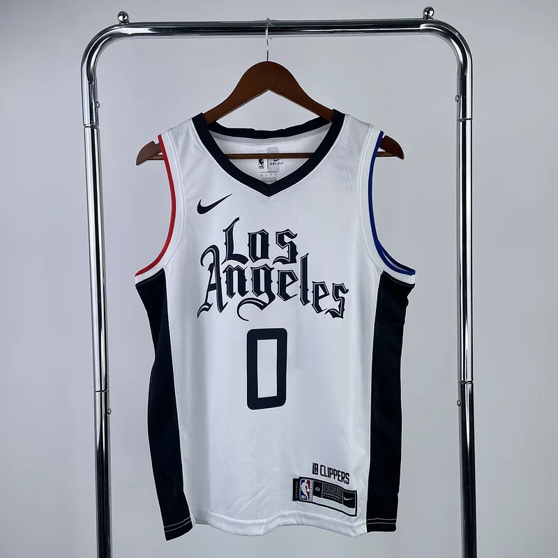 NBA Los Angeles Clippers Basketball jersey   Latin   White  #0    WESTBROOK