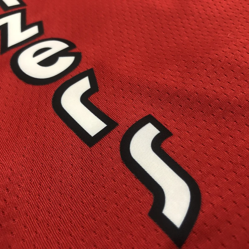 Portland Trail Blazers Basketball Jersey Retro Red #0 LILIARD