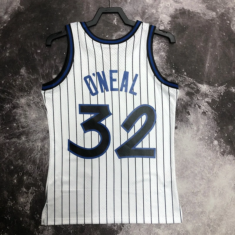 1994 Mitchell Ness Hot Print Retro Orlando Magic Basketball Jersey White #32 ONEAL