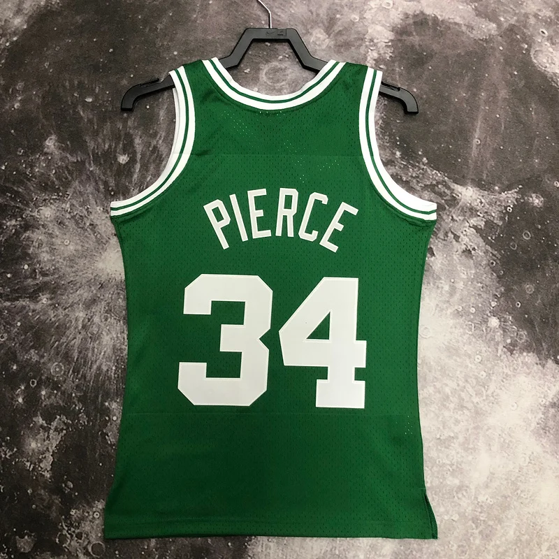 2007 2008 Season MN Hot Print Retro NBA Boston Celtics Basketball Jersey Green #34 PIERCE