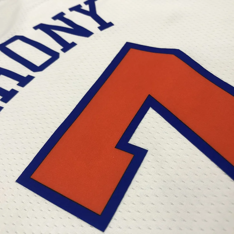 New York Knicks Basketball Jersey White #7 ANTHONY