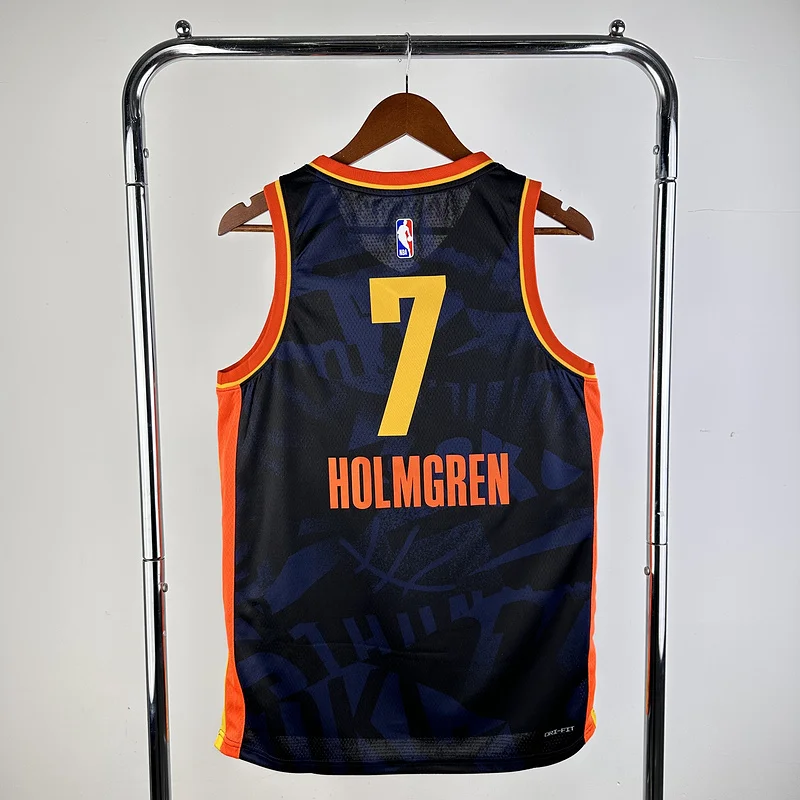 2024 NBA Oklahoma City Thunder Basketball Jersey city version #7 HOLMGREN