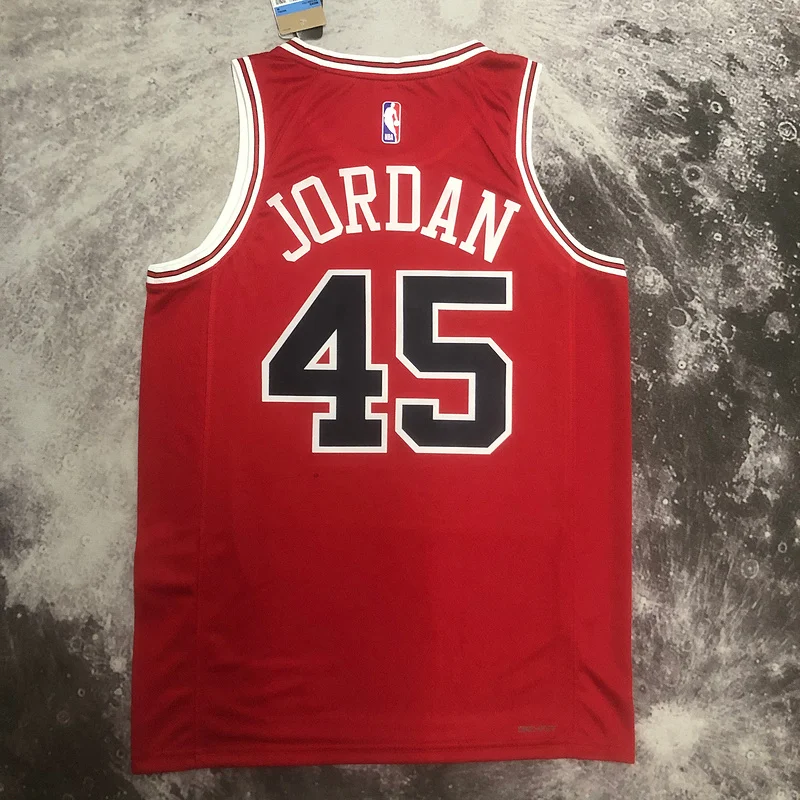 2023 Season NBA Chicago Bulls Basketball jersey red #45 Jordan