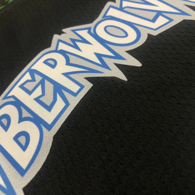 2018 Retro Minnesota Timberwolves Basketball Jersey Black #1 EDWARDS