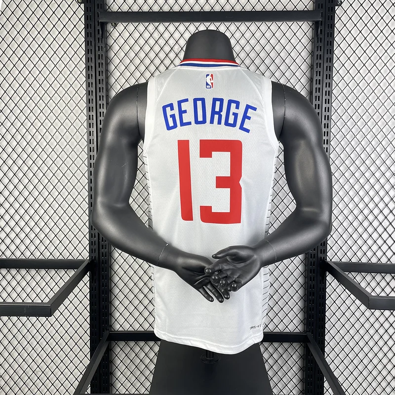 2023 Season   NBA Los Angeles Clippers Basketball jersey   Home   White  #13   GEORGE