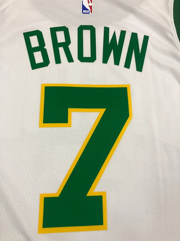 2019 Season NBA Boston Celtics Basketball Jersey Platinum limited #7 BROWN