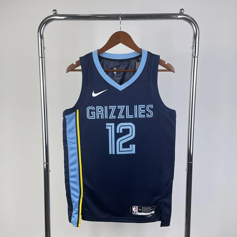 2023 Season NBA Memphis Grizzlies Basketball Jersey Aawy Blue #12 MORANT