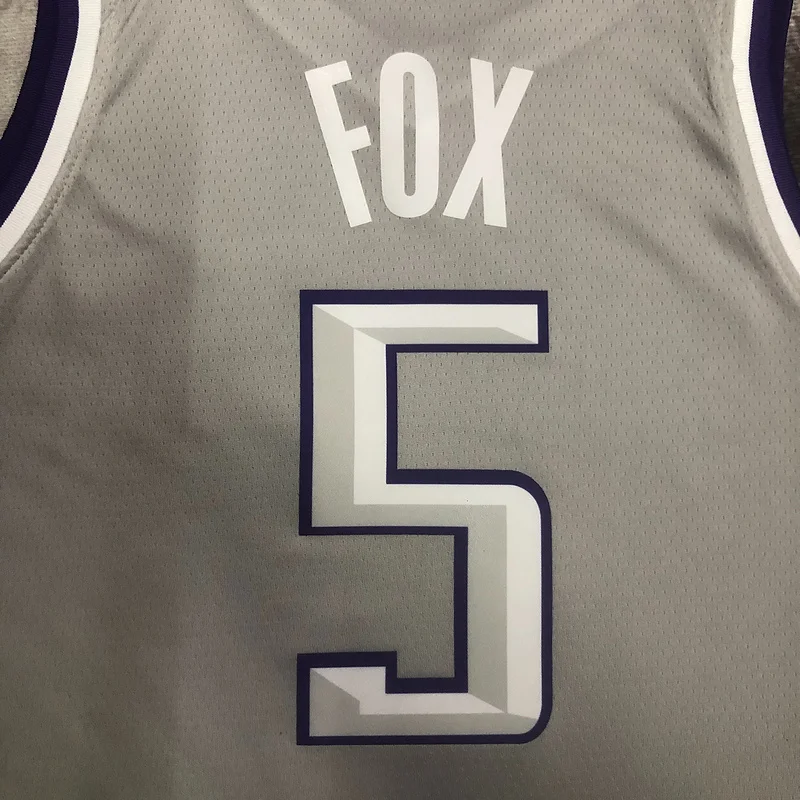 2023 Sacramento Kings Basketball Jersey city version #5 FOX