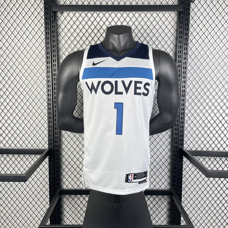 2023 Minnesota Timberwolves Basketball Jersey Home White #1 ANDERSON