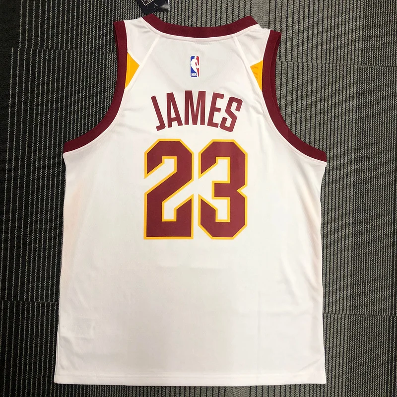 Cleveland Cavaliers Basketball Jersey White #23 JAMES