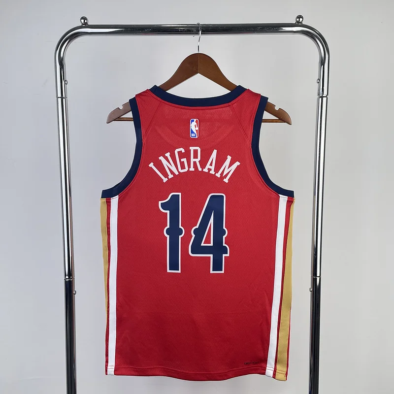 2024 New Orleans Pelicans Basketball jersey   trapeze  limited #14  INGRAM