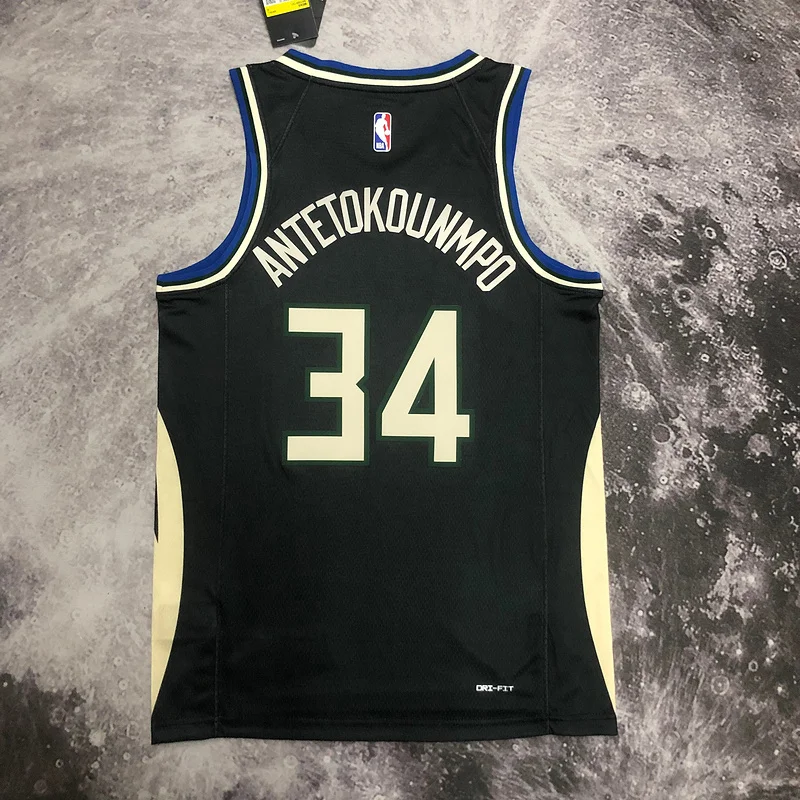 2023 Season NBA Milwaukee Bucks Basketball jersey Jordan limited #34