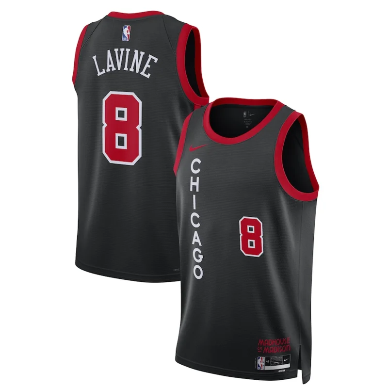 2024 Season NBA Chicago Bulls Basketball jersey City version #8 LAVINE