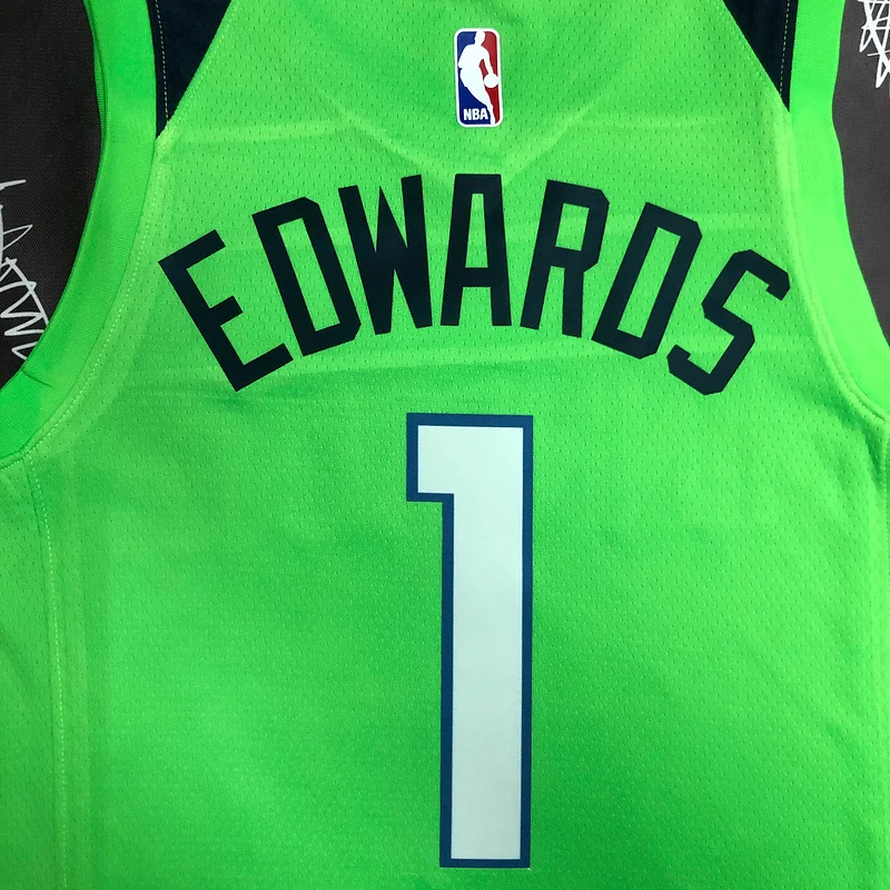 Minnesota Timberwolves Basketball Jersey trapeze #1 EDWARDS