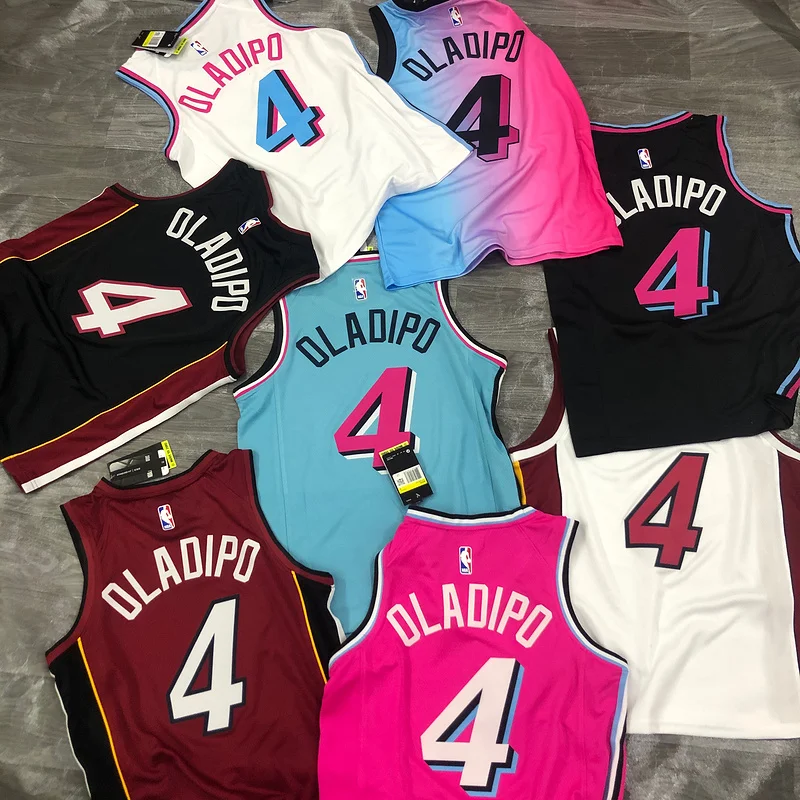 2021 Season city version NBA Miami Heat basketball jersey #4 OLADIPO