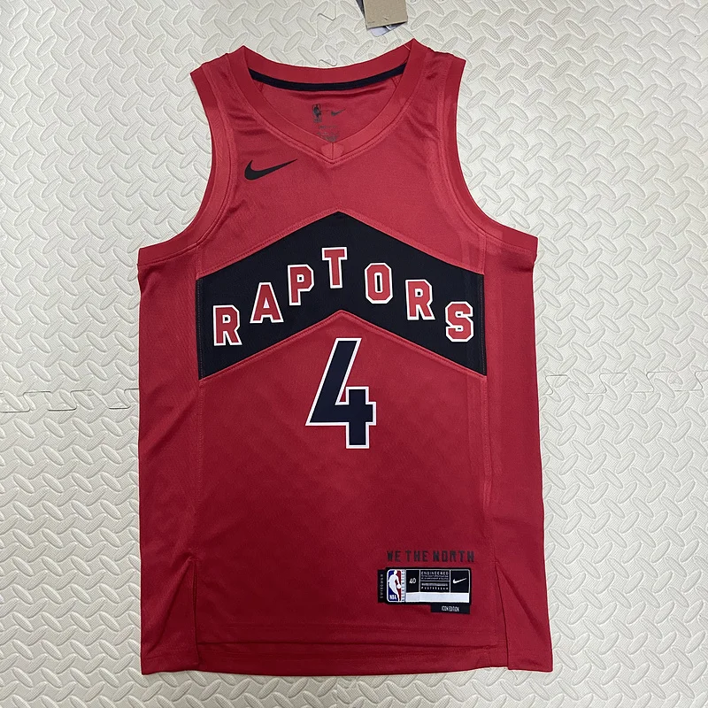 2023 NBA Toronto Raptors Basketball Jersey Aawy Red #4 BARNES