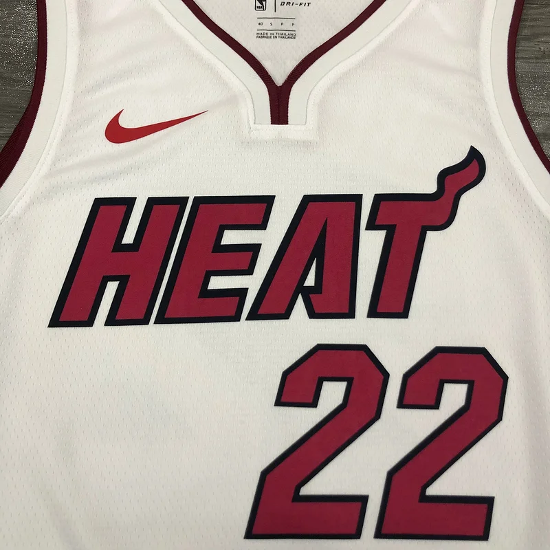 NBA Miami Heat basketball jersey V-neck White #22 BUTLER